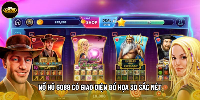 Nổ hũ Go88 có giao diện đồ họa 3D sắc nét
